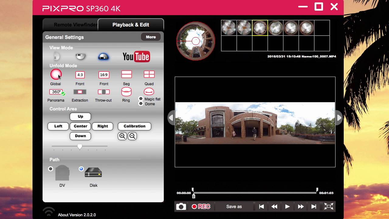 Kodak Pixpro SP360 4K | How to import, unfold and export