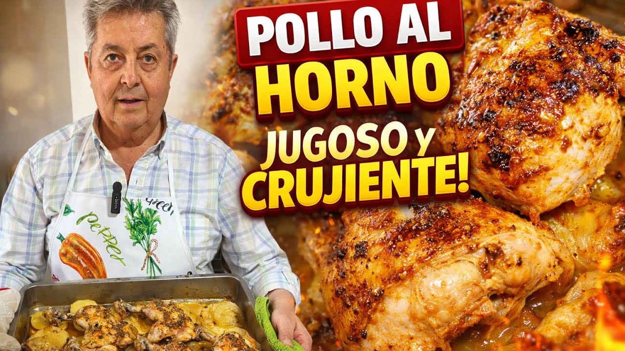 EL MEJOR POLLO AL HORNO 🍗 Jugoso por Dentro y Crujiente por Fuera | Receta Fácil