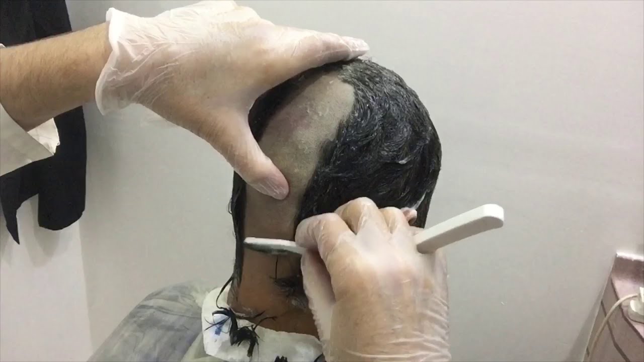 تعلم حلاقة شعر الرأس بالموس بأسهل طريقة Shave head hair with mousse in the easiest way