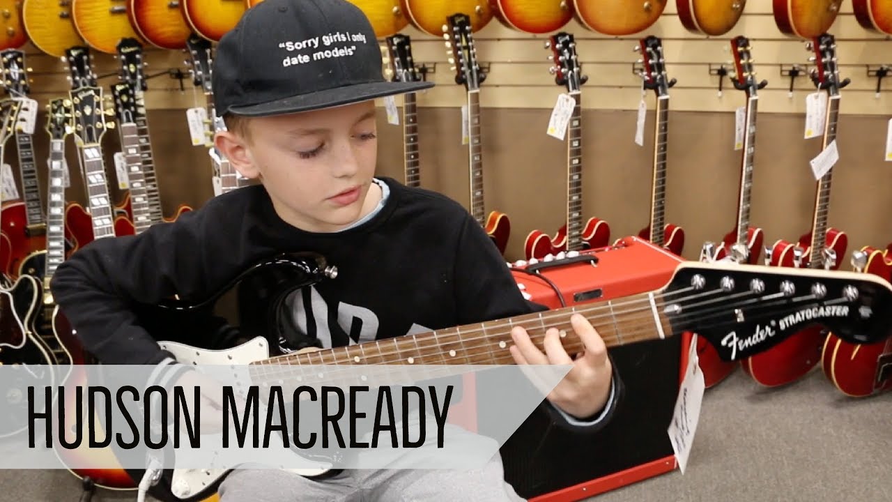 10-year-old, Hudson Macready - Fender FSR 70's Reissue #Stratocaster Matching Headstock