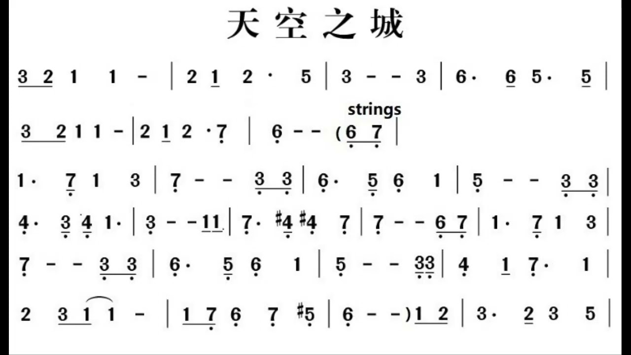 与你同行/與你同行《天空之城》插曲 Carrying you 郭燕版）降B调伴奏 - instrumental in B flat