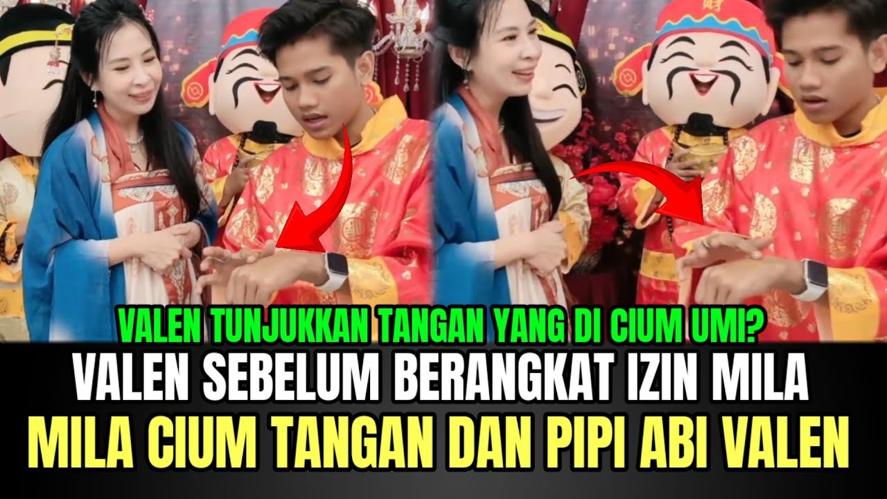 HEBOH! Valen Sebelum Berangkat Izin Umi Mila, Mila Cium Tangan dan Pipi Abi Valen!