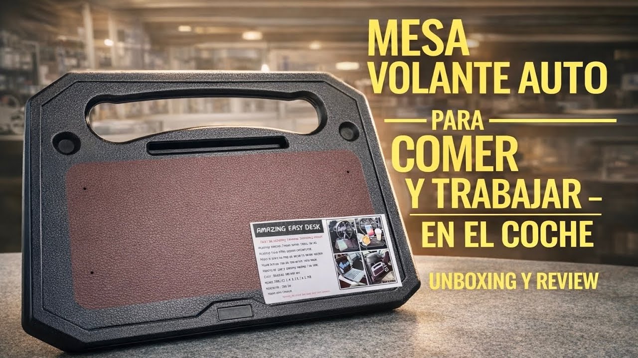MESA VOLANTE AUTO, para Comer y Trabajar en el Coche, Unboxing y Review