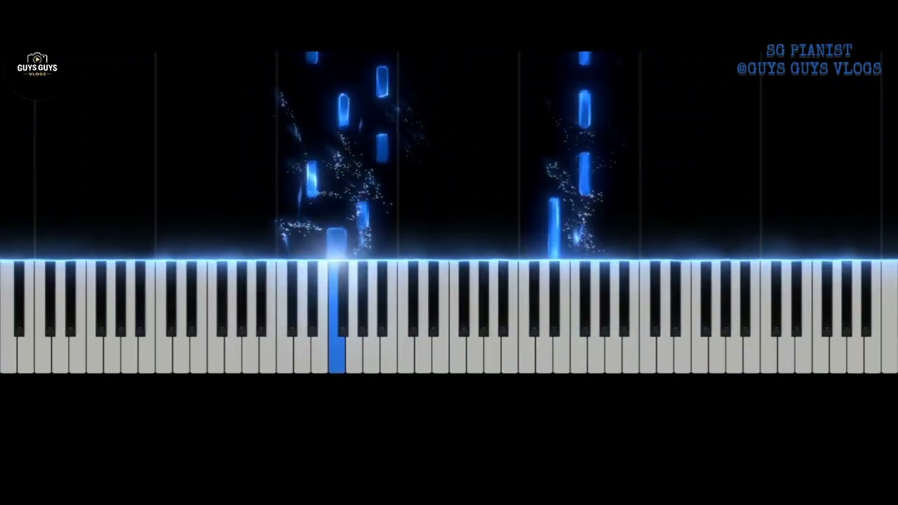Faded Piano cover with waterfall notes.🎹#guysguysvlogs 