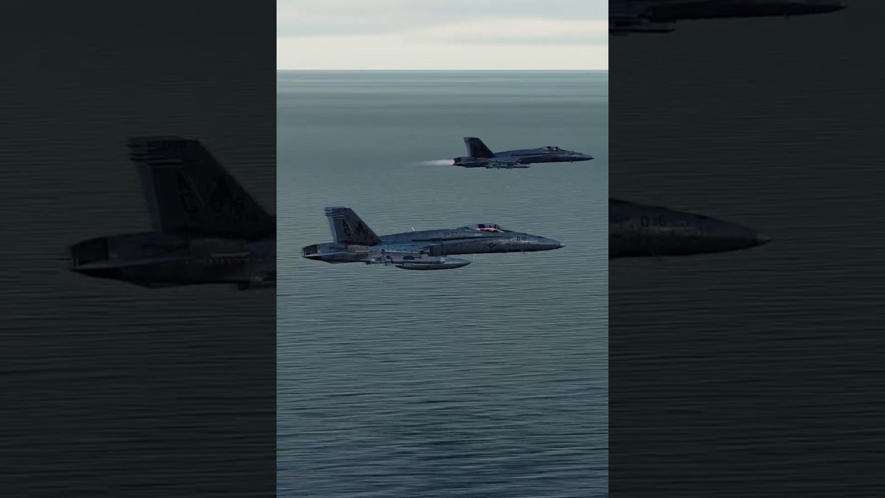 DCS Anti-Ship Strike | Harpoon vs. Destroyer! #DCSWorld #FA18 #NavalStrike #short #gaming