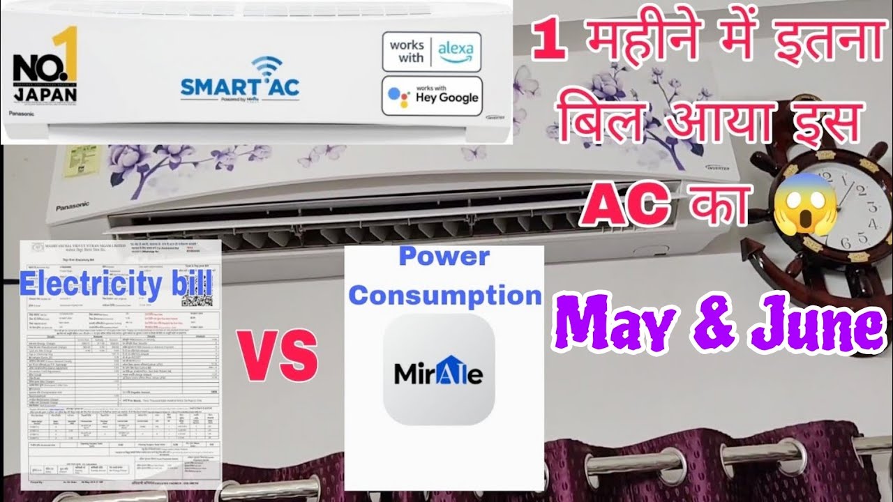 Panasonic AC May and June month Power consumption.