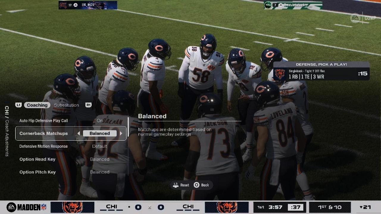 Troll Quits in Madden NFL 26. Bears vs Bears Mirror Match