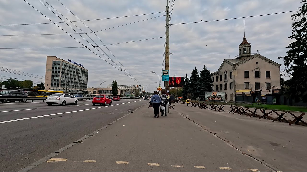 Дорога з метро Святошина до Труханів острів