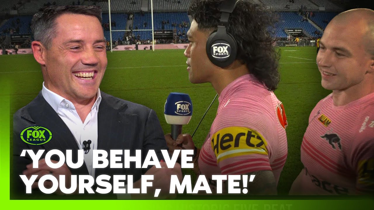 'He told me to look straight!' 🤣 To’o steals the show as Panthers’ charge rolls on | Fox League