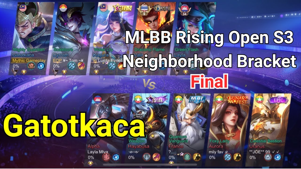 MLBB Rising Open S3 - Neighborhood Bracket - Final - Gatotkaca #MLBB #MythicGameplay