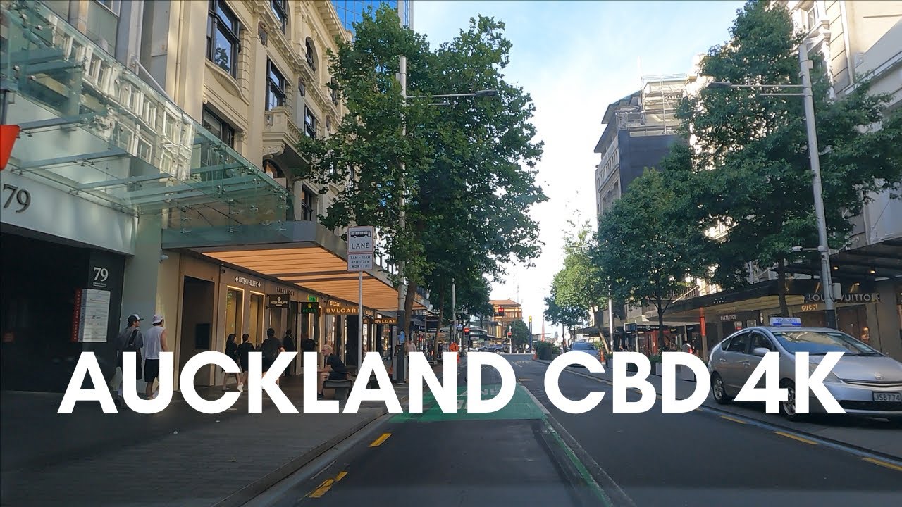 Driving Auckland CBD 4K HDR -  Auckland New Zealand