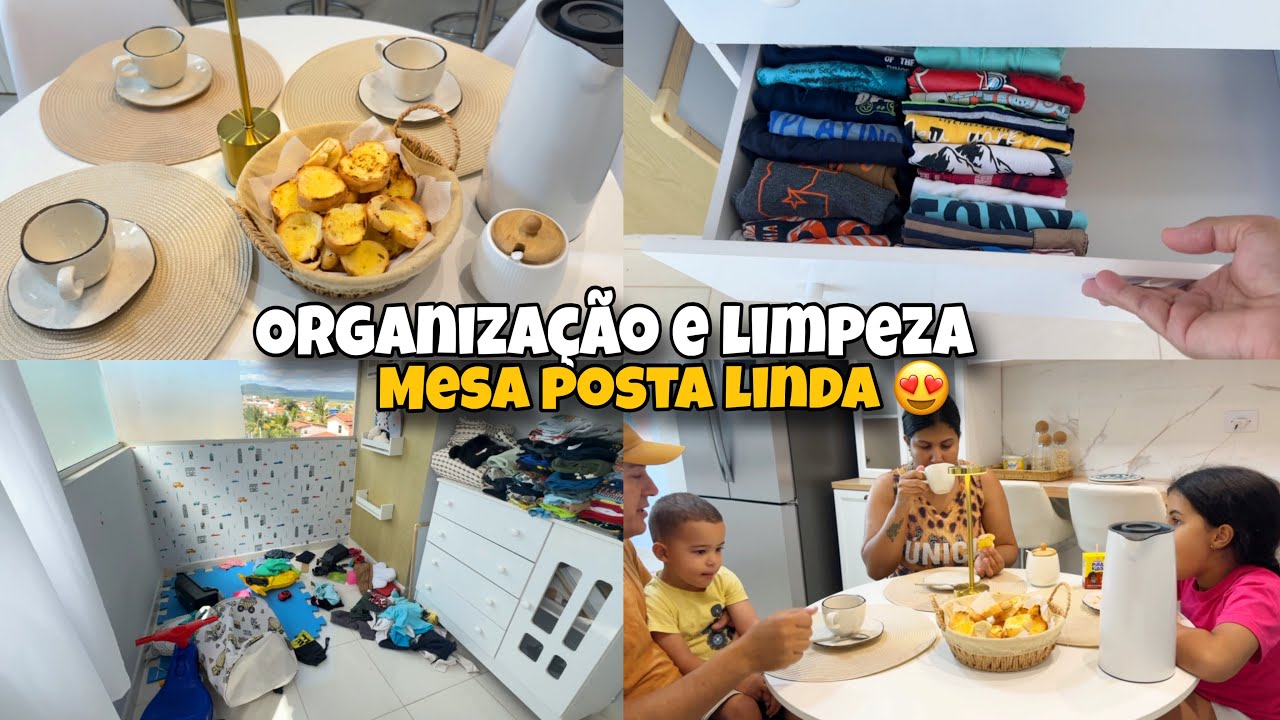 DO CAOS &Agrave; PAZ: Organizei a c&ocirc;moda do meu filho e montei uma mesa posta dos sonhos! ✨ROTINA REAL