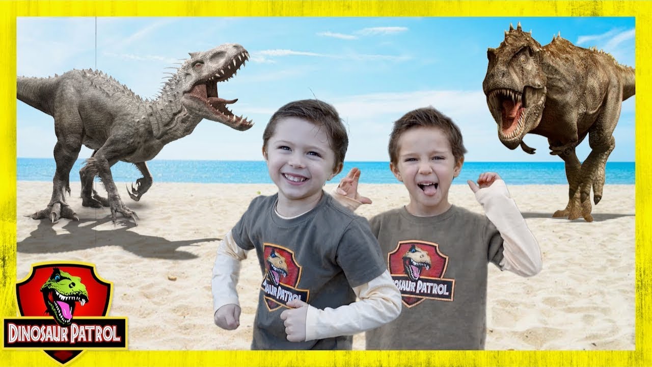 Dinosaur Patrol Explore the Beach | Dinosaur World Dinosaur Park Cretaceous | Dinosaurs for Kids