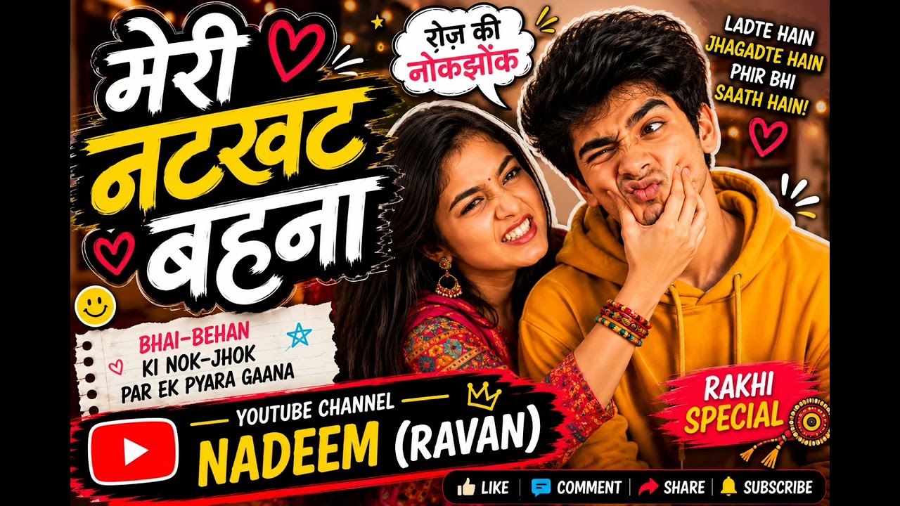मेरी नटखट बहना ❤️ | Bhai Behan Ki Nok Jhok Song 2026 | Raksha Bandhan Special | Emotional & Fun Song