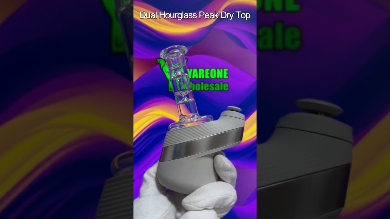 Dual hourglass puffco peak dry top attachment China supplier  #puffcoattachment #puffcoglass