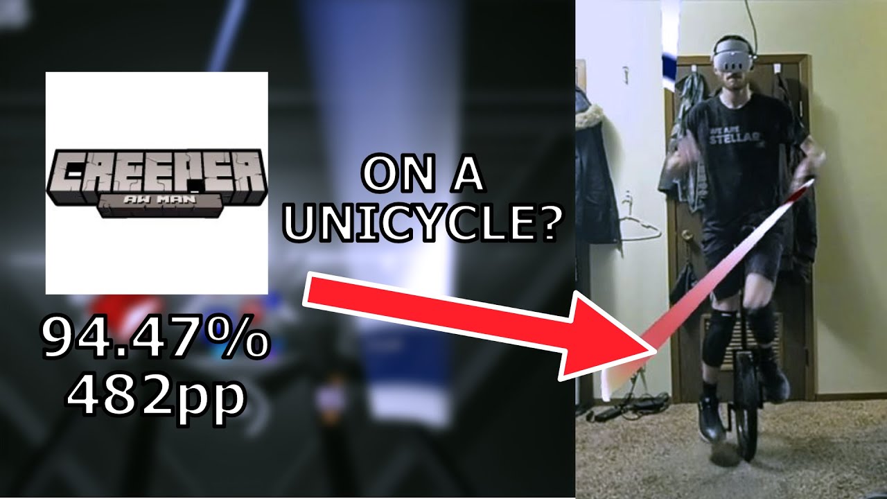 I got an INSANE beatsaber score while on a UNICYCLE | Revenge - Reek ft CaptainSparklez