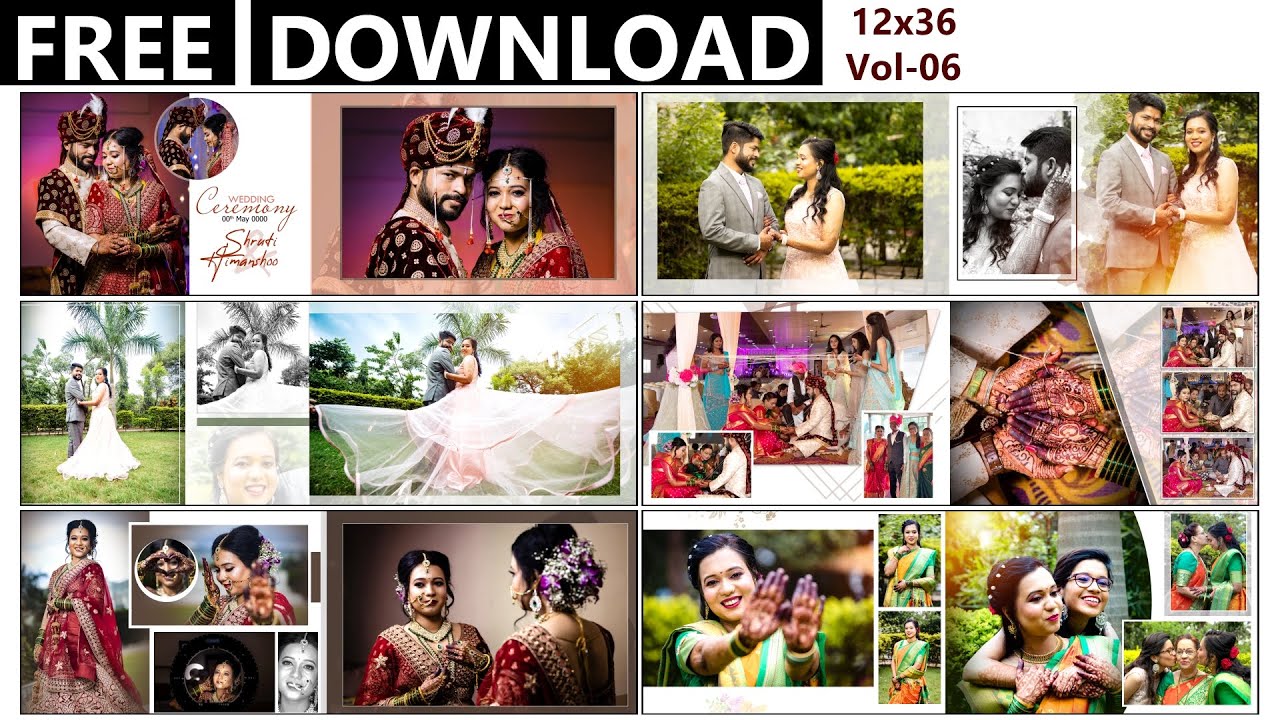 WEDDING ALBUM PSD 12x36 VOL-07 |#weddingalbumdesign #anythingediting