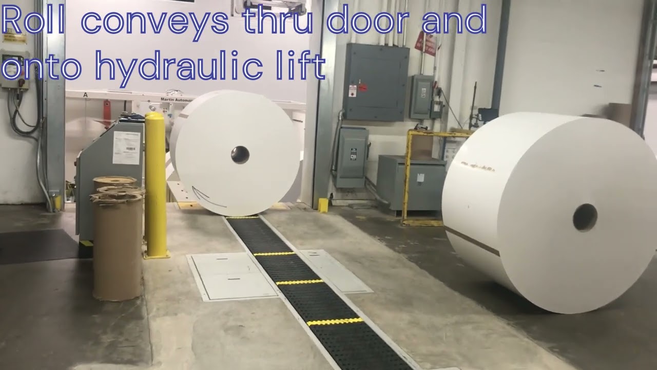 Roll conveying from warehouse to press