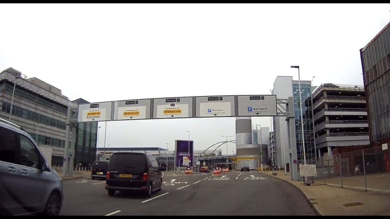 Driving to Heathrow Terminal 3 Short Stay Car Park from Chiswick Roundabout (A406 & M4)