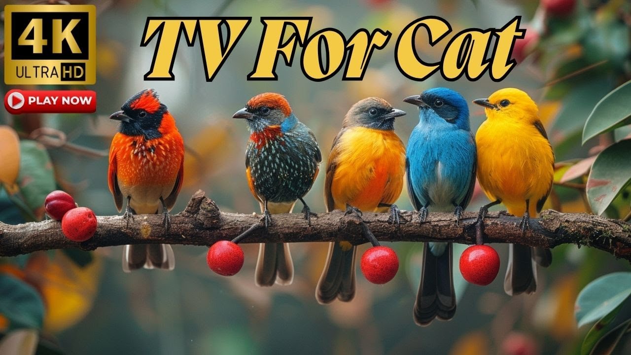 Cat TV for Cats to Watch 🐾 Relaxing Bird Sounds in Magical Forest 4K UHD