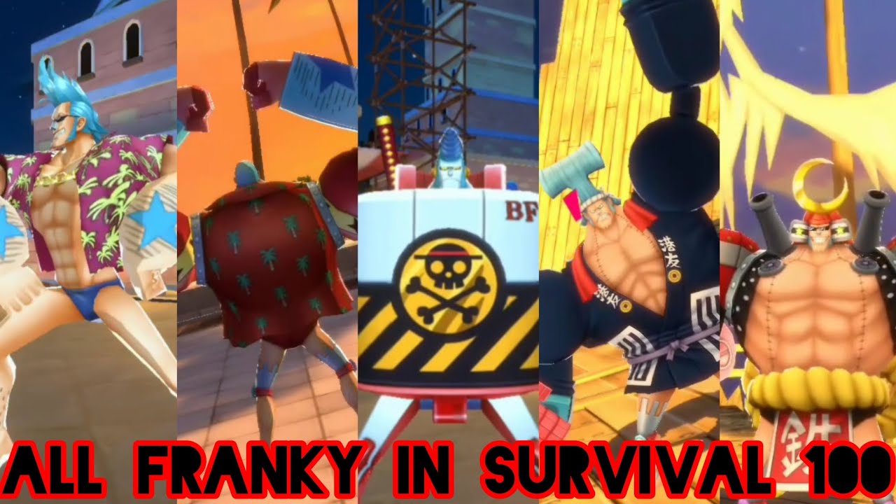 All Franky survival 100 Gameplay in One Piece Bounty Rush | OPBR