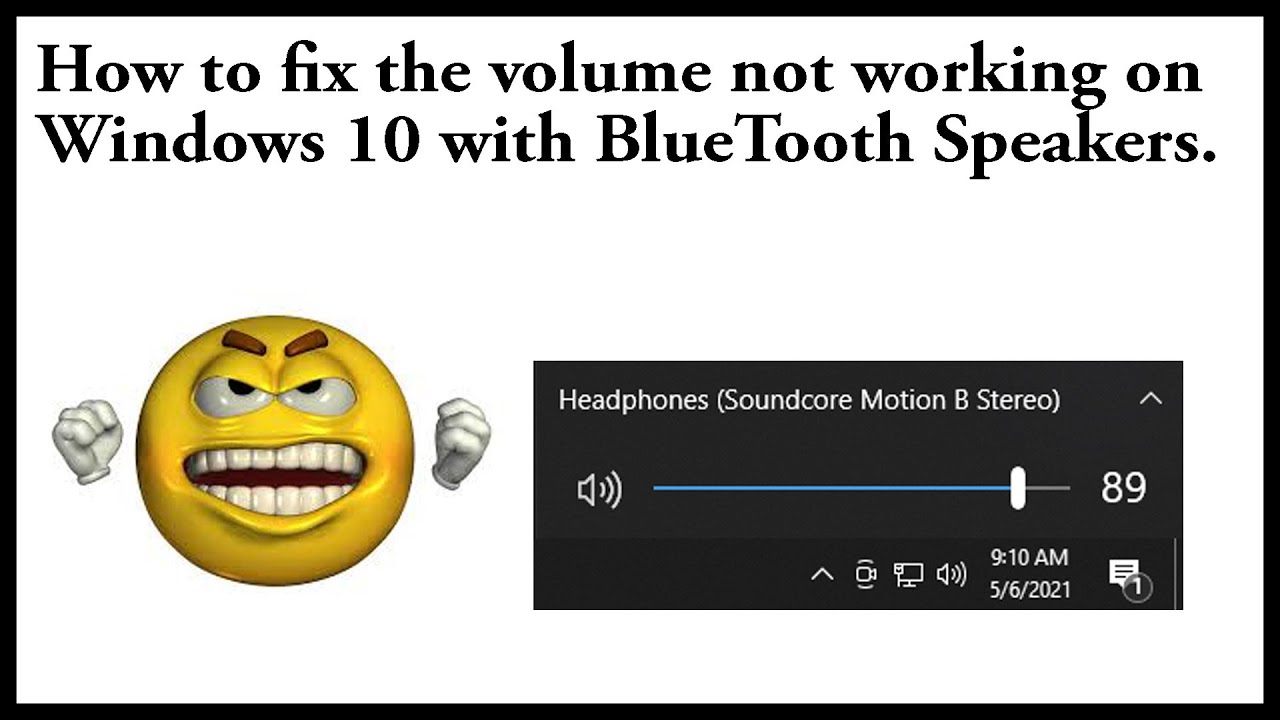 How to fix Windows 10 Volume Control not working with Bluetooth Speakers.