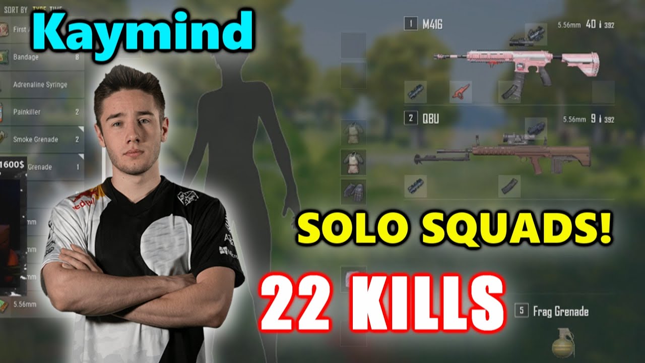 Kaymind - 22 KILLS - M416 + QBU - SOLO SQUADS! - Archive Games - PUBG