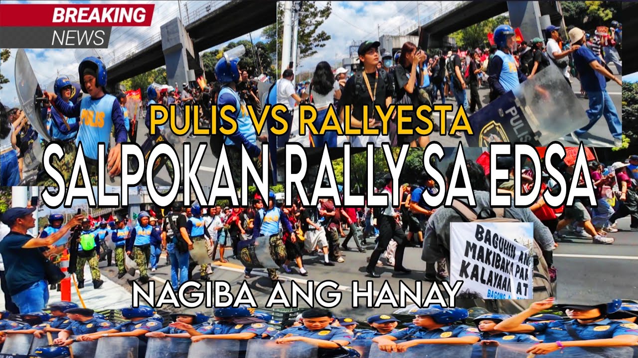 RALLY /SALPOKAN NG MGA PULIS AT RALYESTA  SA SA EDSA SHRINE PEOPLE POWER MONUMENT #curruption 