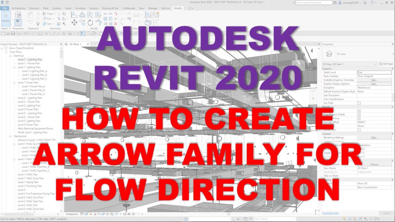 REVIT MEP 2020: КАК СОЗДАТЬ СЕМЕЙСТВО СТРЕЛОК ДЛЯ НАПРАВЛЕНИЯ ПОТОКА