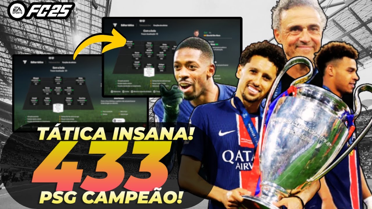 ESSA 433 INSANA DO PSG CAMPEÃO VAI TE GARANTIR VITÓRIAS NO EAFC 25!