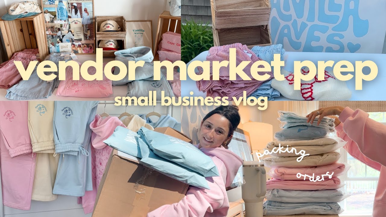 First Vendor Market Prep Vlog: First Summer Pop-Up + Packing New Launch Orders +Supply  Run With Me!