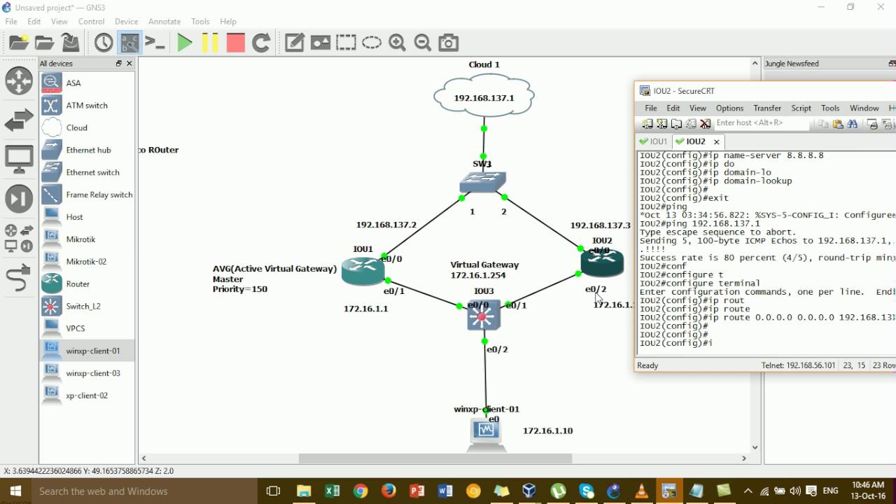How to configure Gateway Redundancy GLBP on Cisco Router