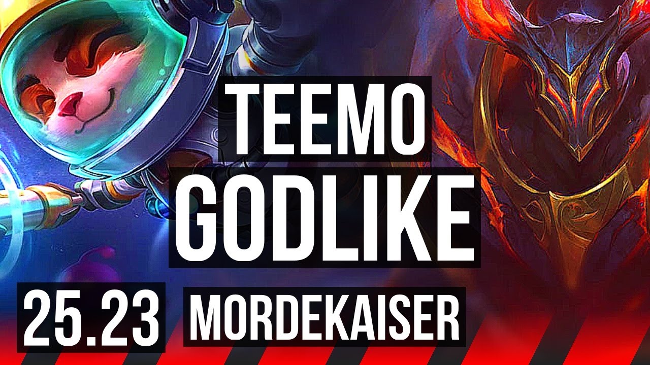 TEEMO vs MORDEKAISER (TOP) | 8 solo kills, 14/3/6, Godlike, 600+ games | EUW Master | 25.23