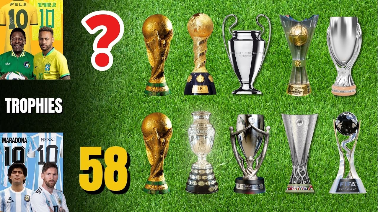 🇦🇷 No.10 Argentina vs 🇧🇷 No.10 Brazil | Messi, Maradona, Pelé, Neymar 🏆 Who Has More Trophies?