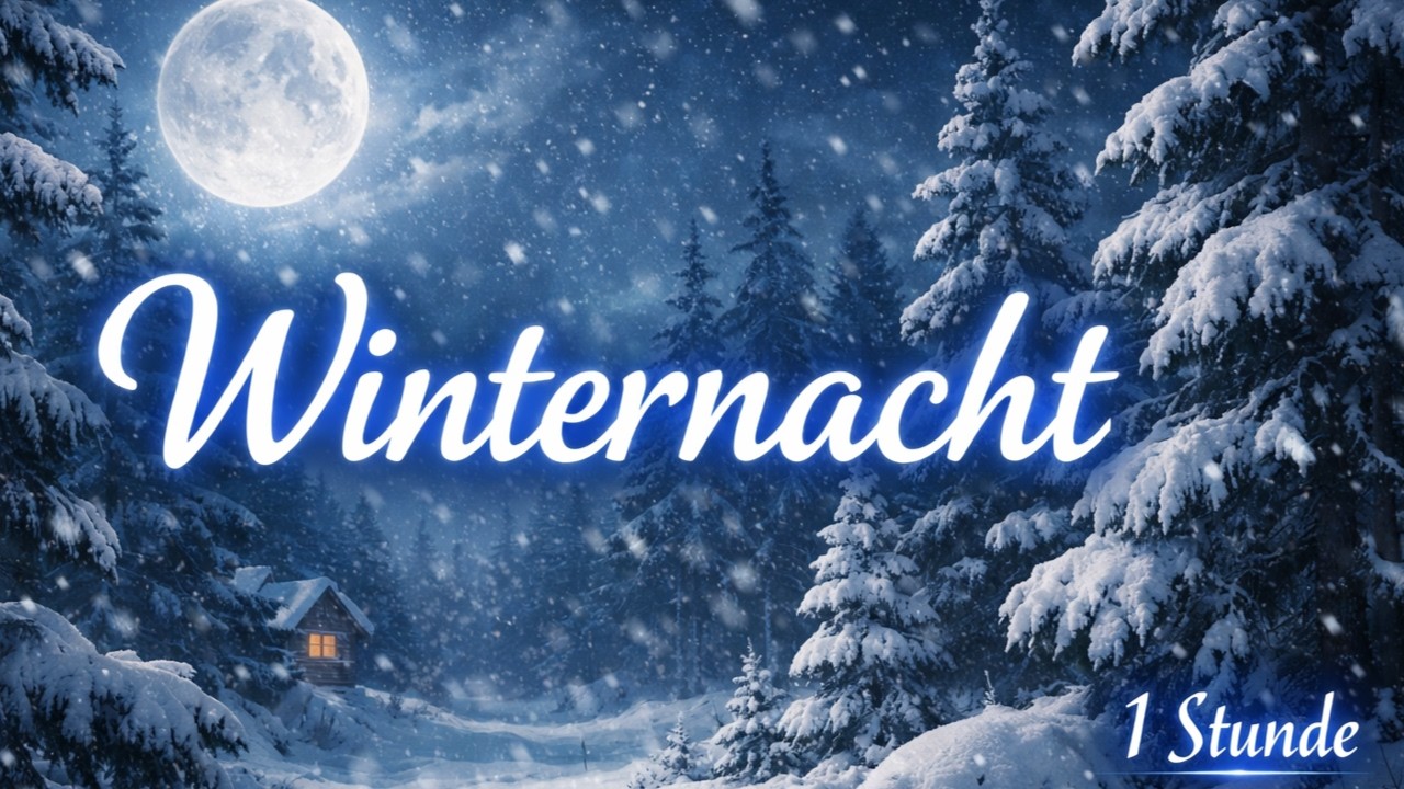 Mondlicht im Winterwald ❄️ Schnee und Wind zum Einschlafen (1 Stunde, Ohne Musik)