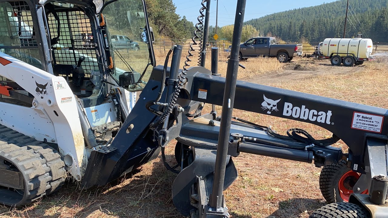 Laser grader on the horse arena