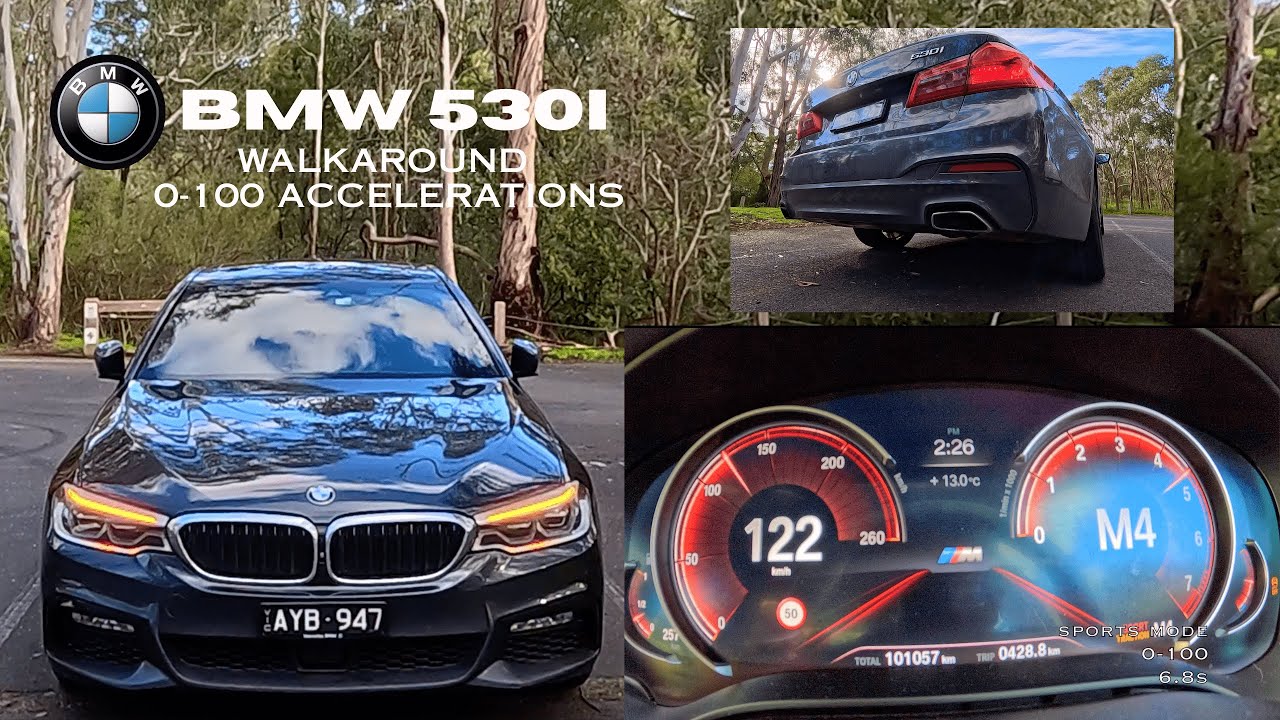 BMW 530I 2.0L 2017 | Acceleration | Walkaround | Real Engine Sound