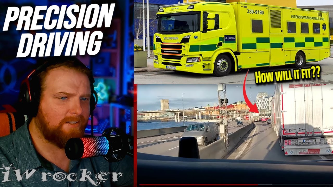 American Reacts to 18 ton Scania MICU Response - heavy traffic - Sweden