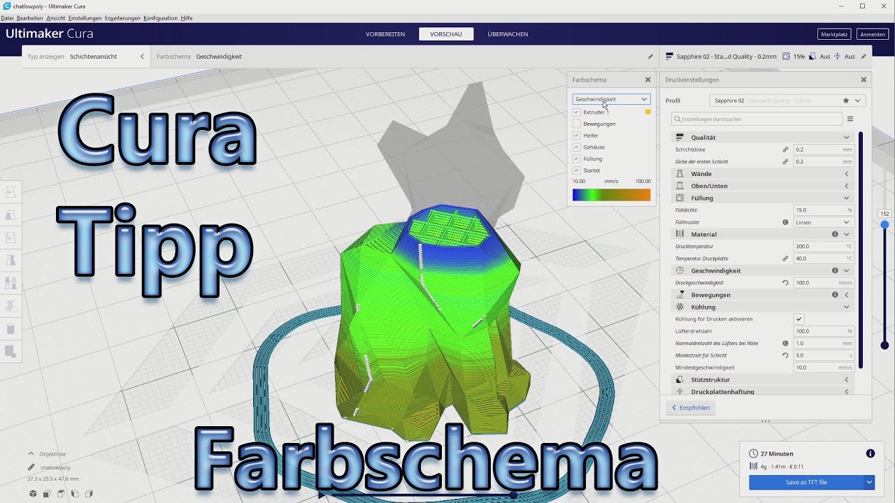 Cura Tipp: Farbschema