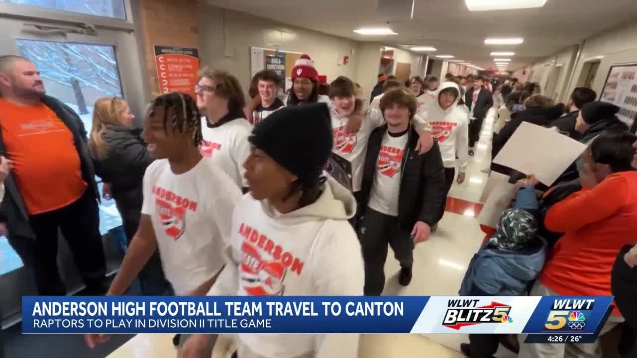 Anderson High School football team leaves for state championship in Canton
