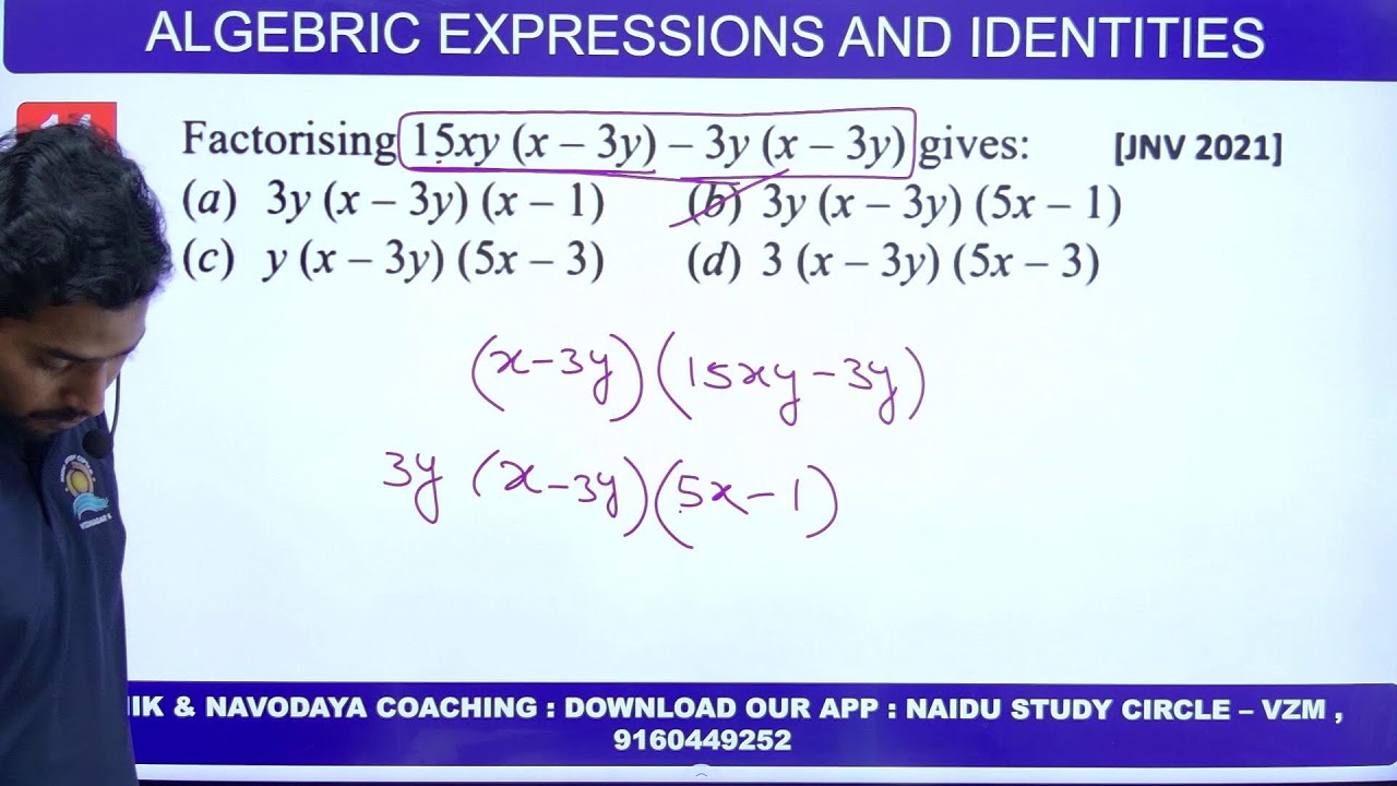 9TH CLASS NAVODAYA || Mathematics || Algebraic EXPRESSIONS