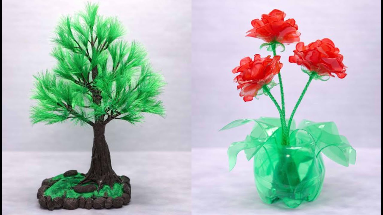 Bunga mawar & Sakura dari Botol Plastik Bekas ! Rose from Plastic bottle craft Ideas