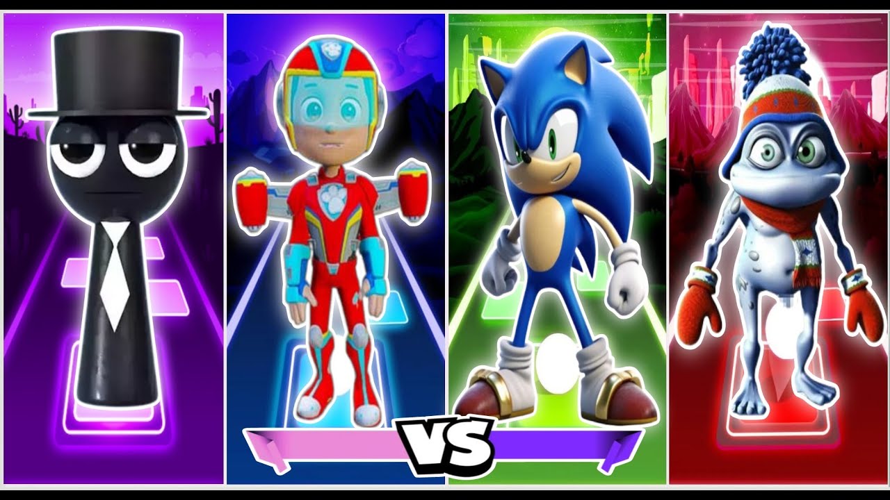 SPRUNKI HELP vs SPRUNKI INCREDIBOX vs PAW PATROL vs SONIC vs CRAZY FROG vs   - TILES HOP