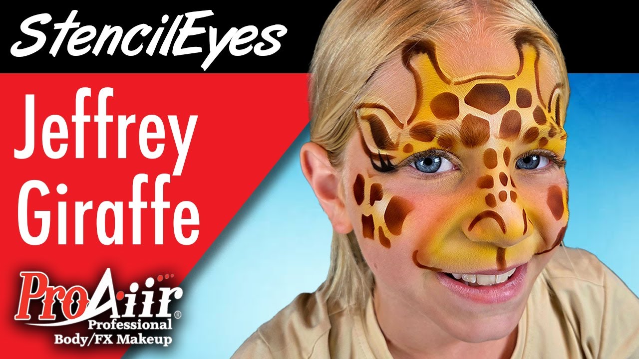 Giraffe Airbrush Face Paint with StencilEyes | Easy & Stunning Design!