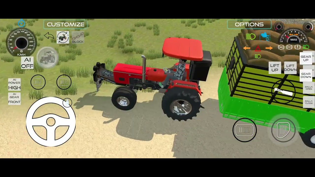 Tractor fs gya 🥲😨#subscribe #automobile #gameskhelkarpaisekai #cargame #games 