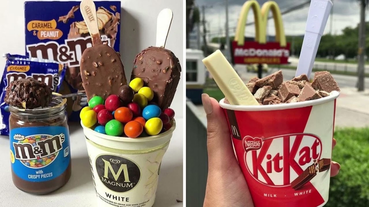 Lisa or Lena Yummy food(salty and sweet)❤️🌹🍔🌭🍟🍪🍩🍦