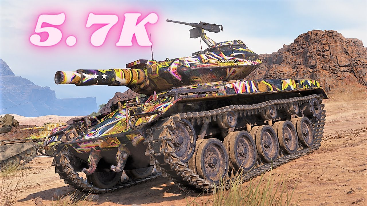 T49 - 5.7K Damage  World of Tanks Replays ,WOT tank games