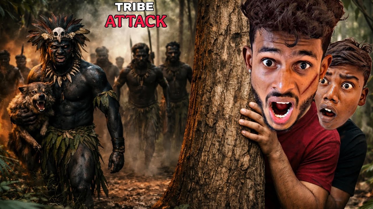 BLACK TRIBE ATTACK ON CHOTU | CAN I ESCAPE BLACK DANGER TRIBE #factfireking 