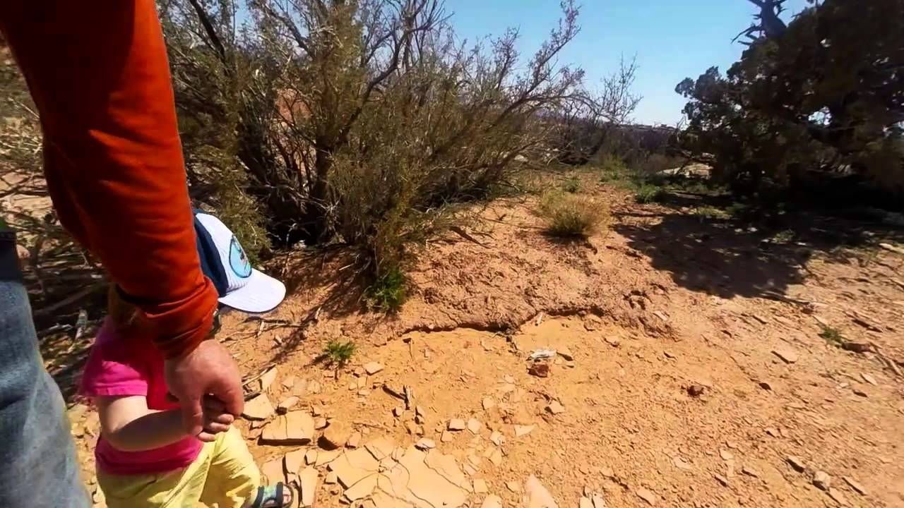 From the vaults, hiking Gemini Bridges in 2014. Great place for a toddler to practice her walk!