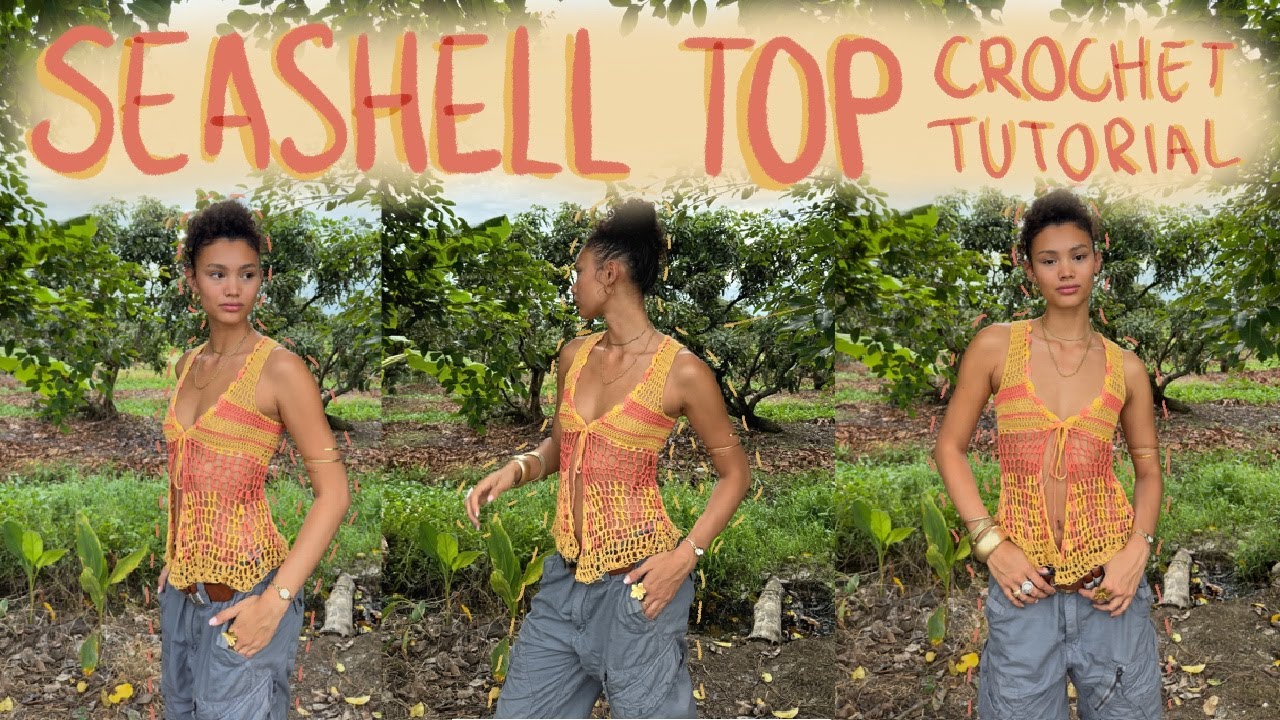 Seashell crochet top | Tutorial